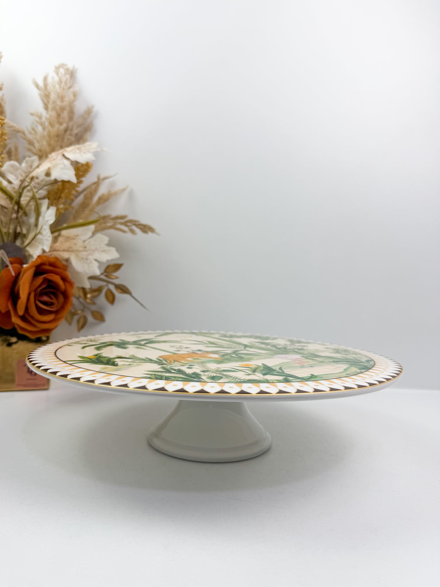 Plat à gâteau motif jungle