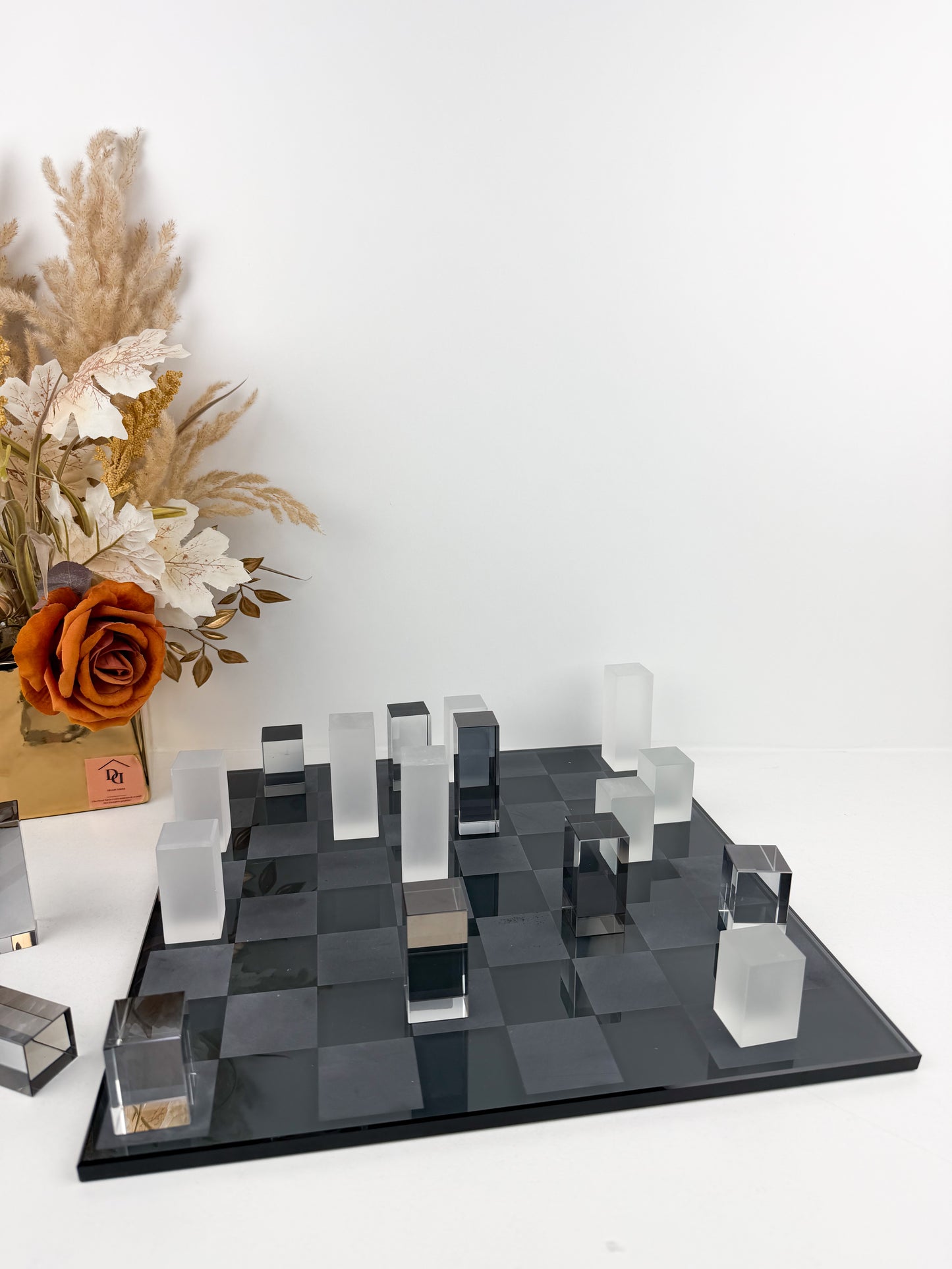 Jeu d'échecs moderne en cristal de haute qualité