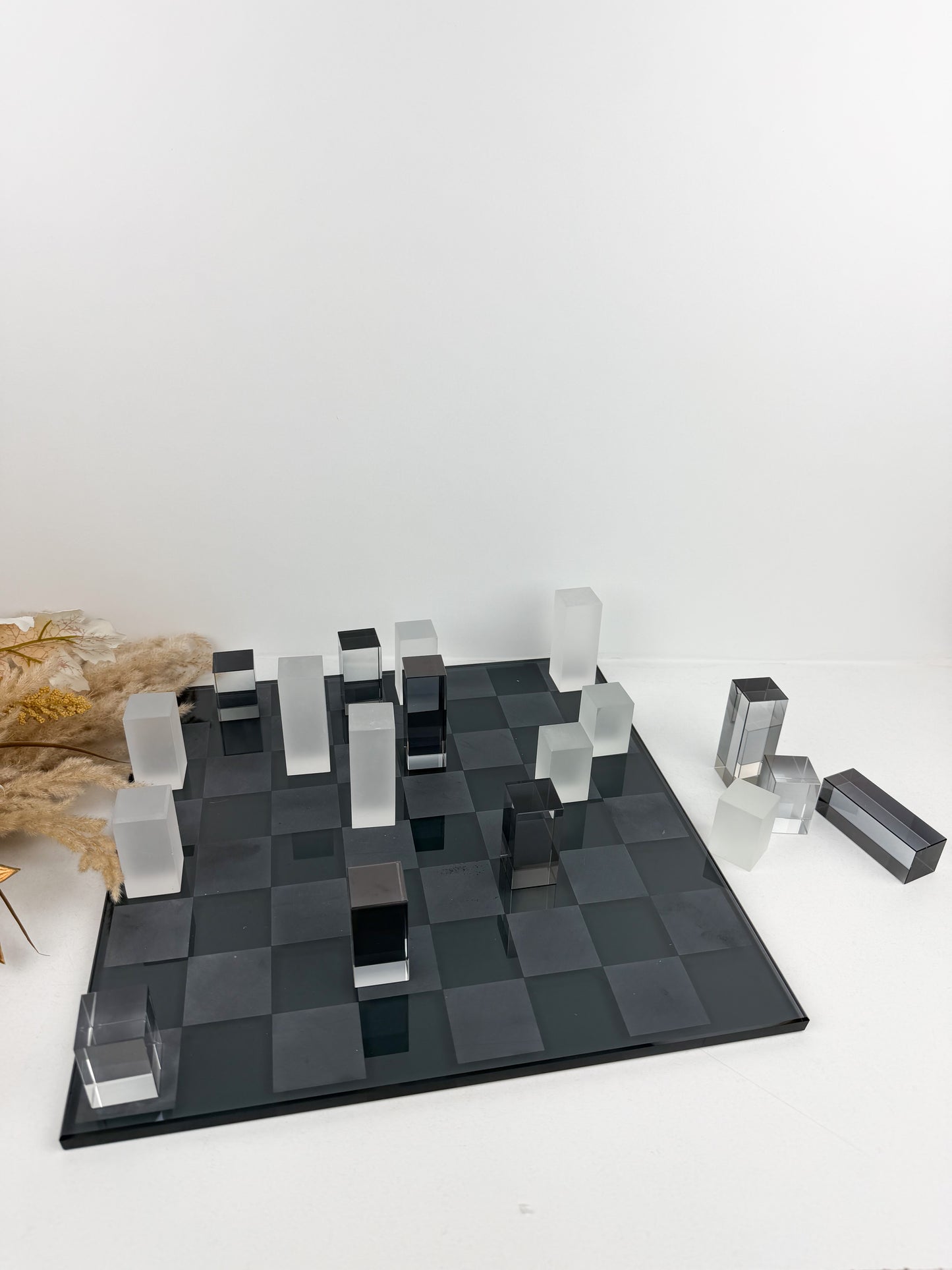 Jeu d'échecs moderne en cristal de haute qualité