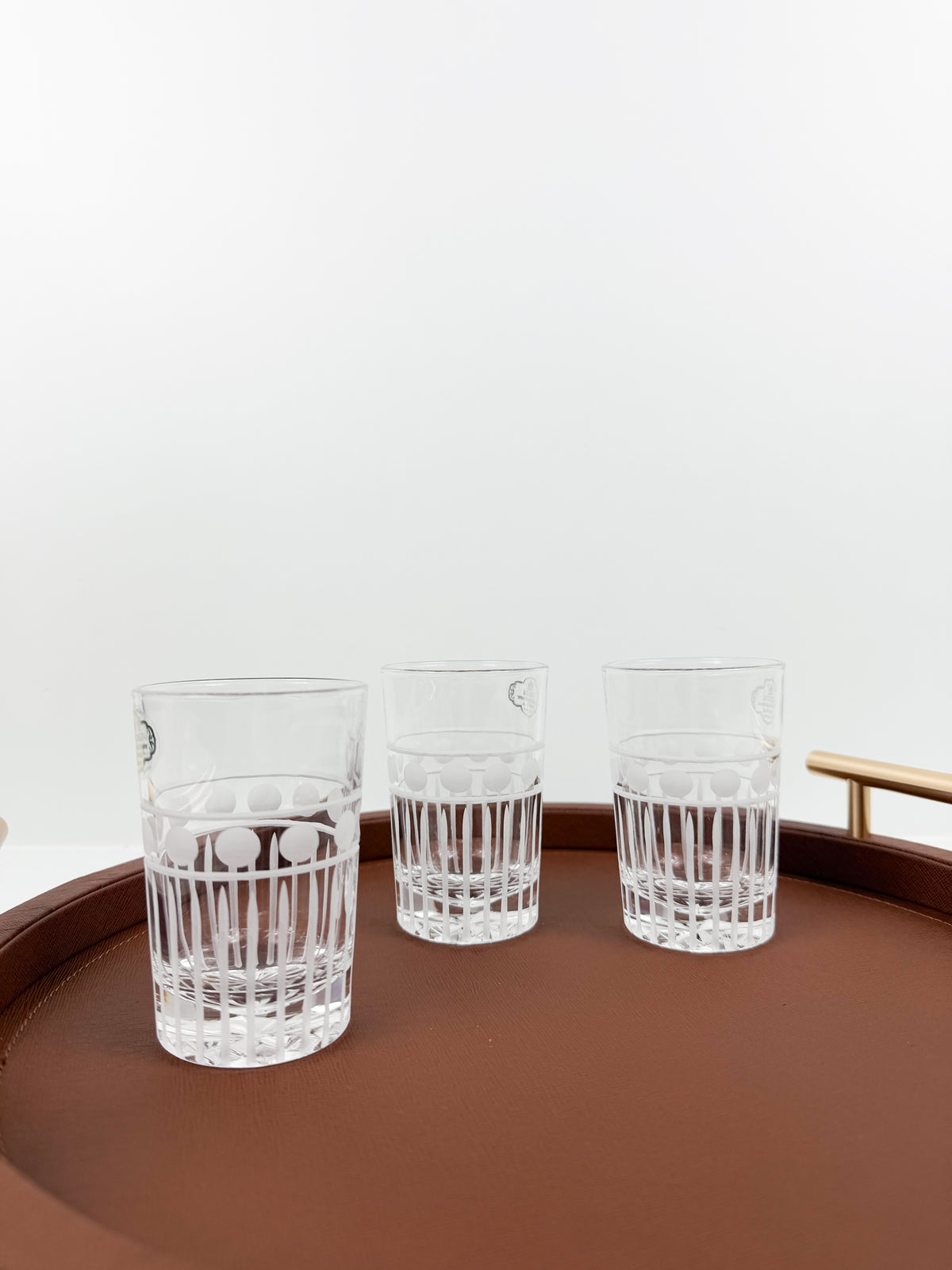 Six verres à thé en cristal transparent prestige.