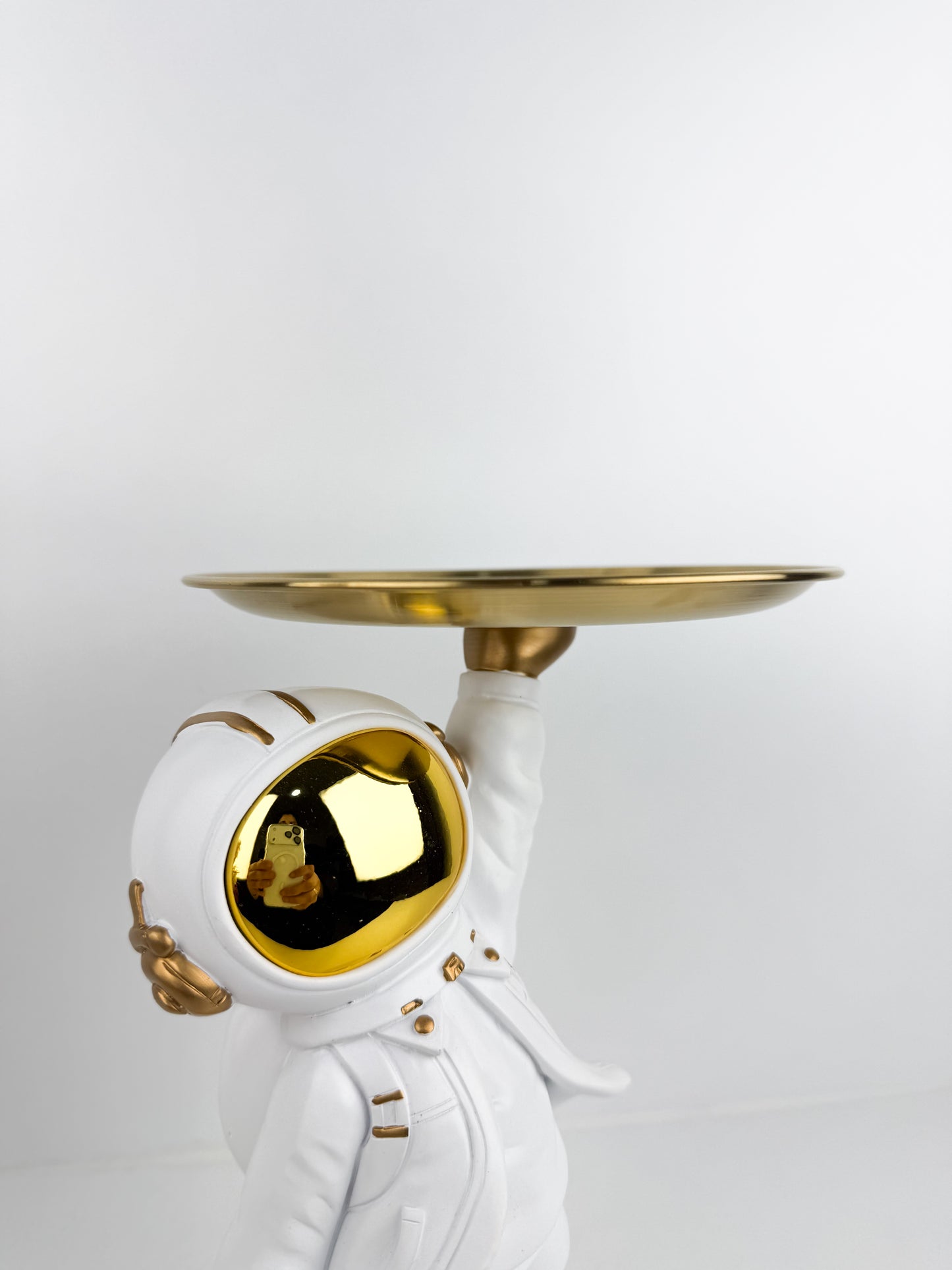 Statuette d'astronaute décorative avec plateau
