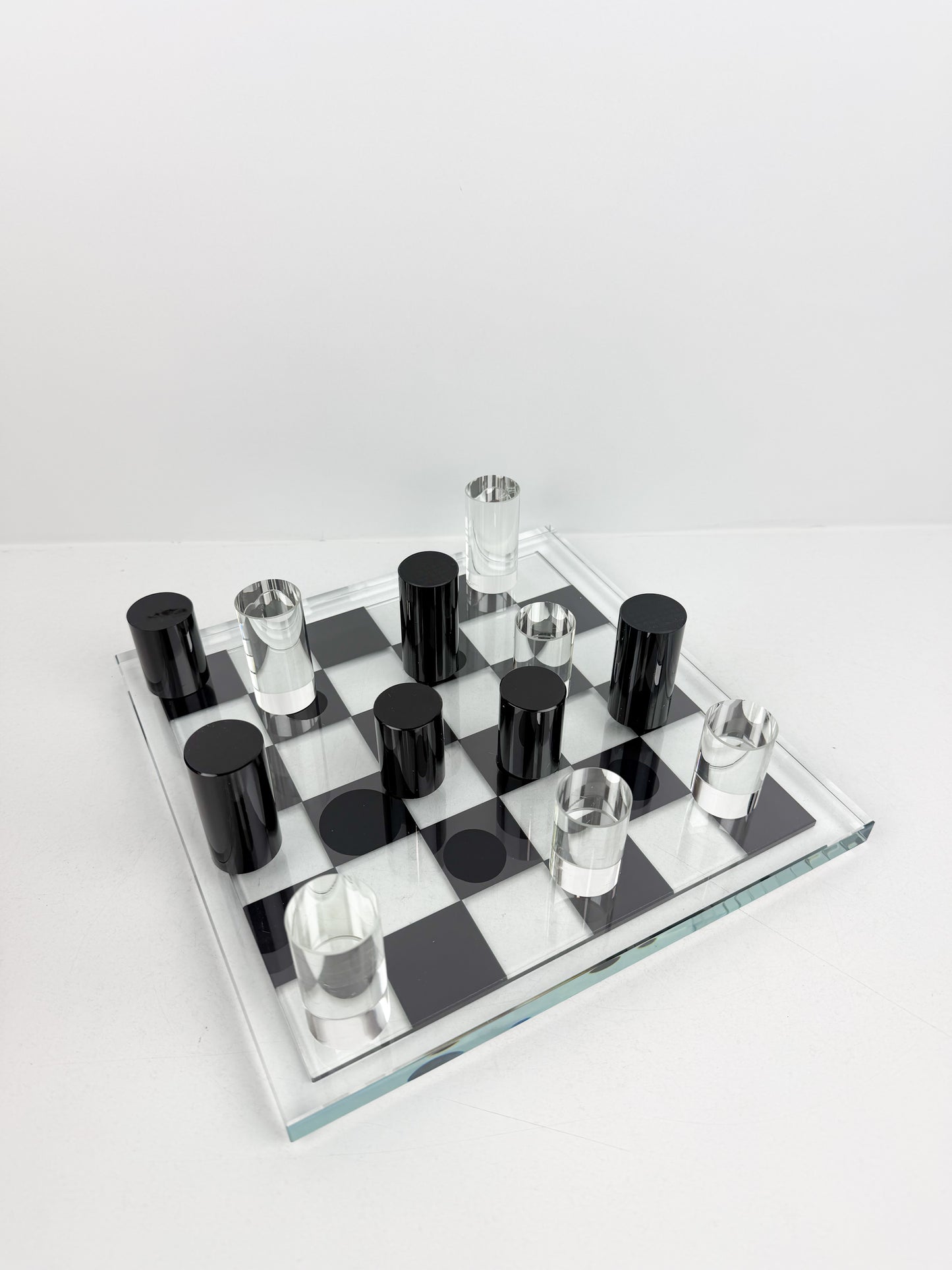 Jeu d'échecs de luxe en cristal élégant