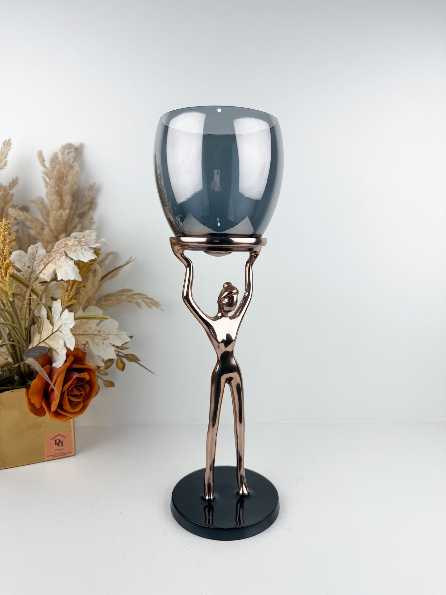 Bougeoir décoratif au design moderne et élégant en cuivre