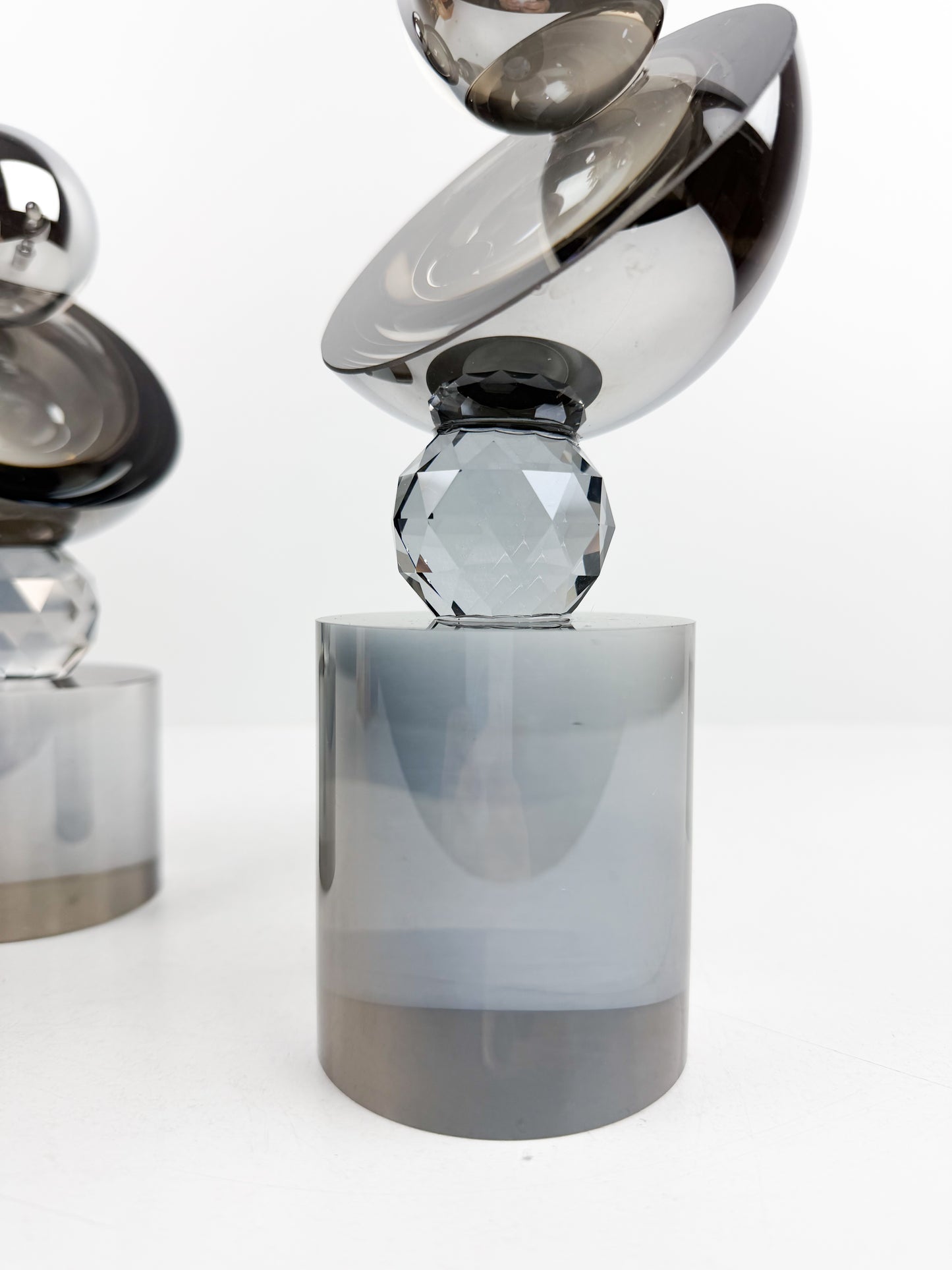 Sculptures décoratives modernes – Duo design abstrait effet miroir