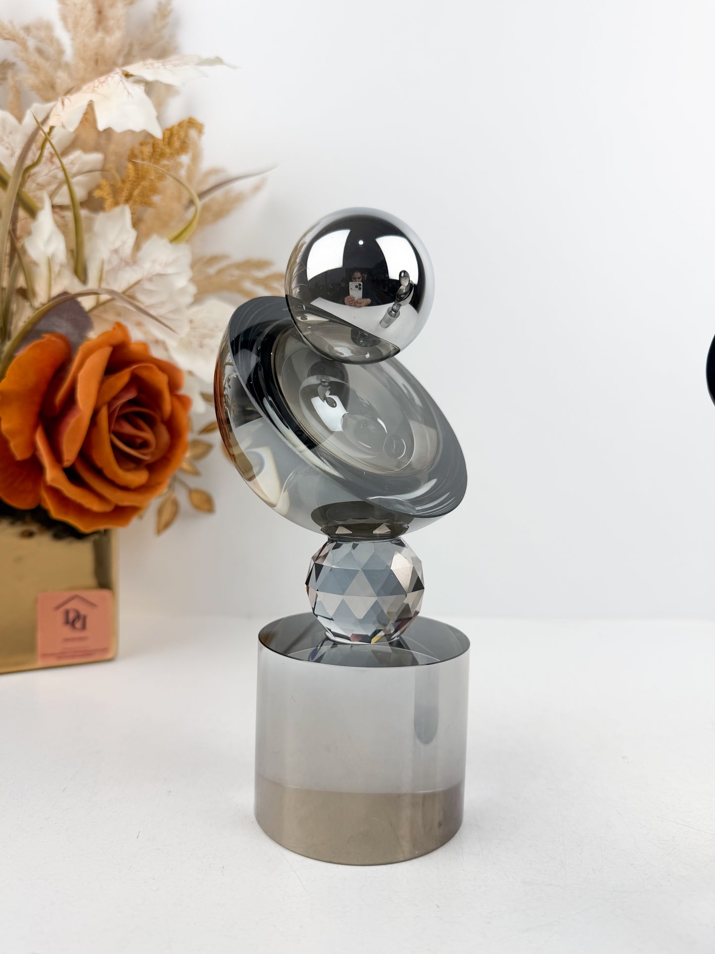 Sculptures décoratives modernes – Duo design abstrait effet miroir