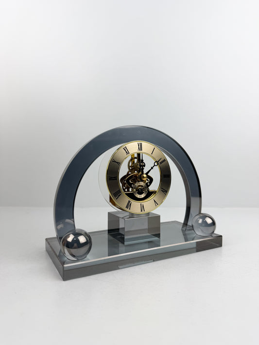 Horloge ronde en cristal teinté