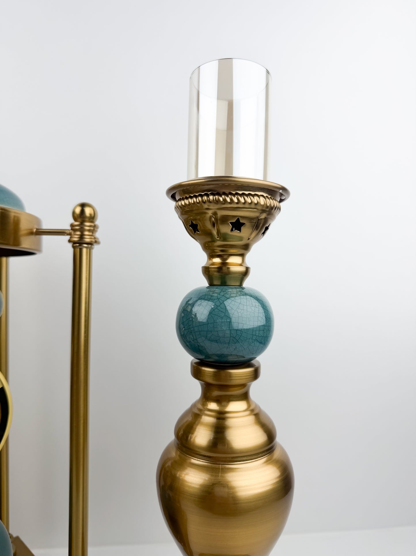 Bougeoir horloge en métal de luxe haute qualité