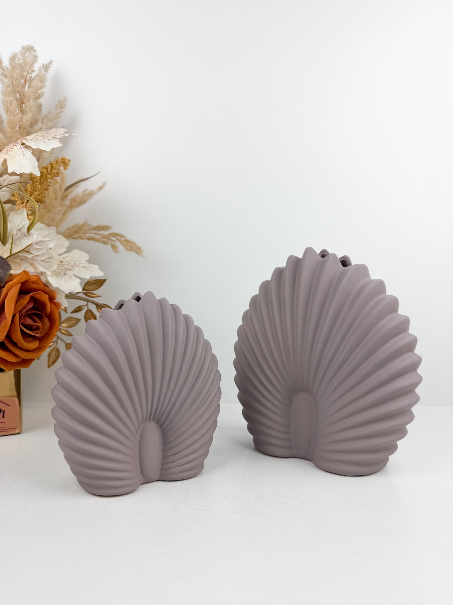 Vase en céramique formes coquillages
