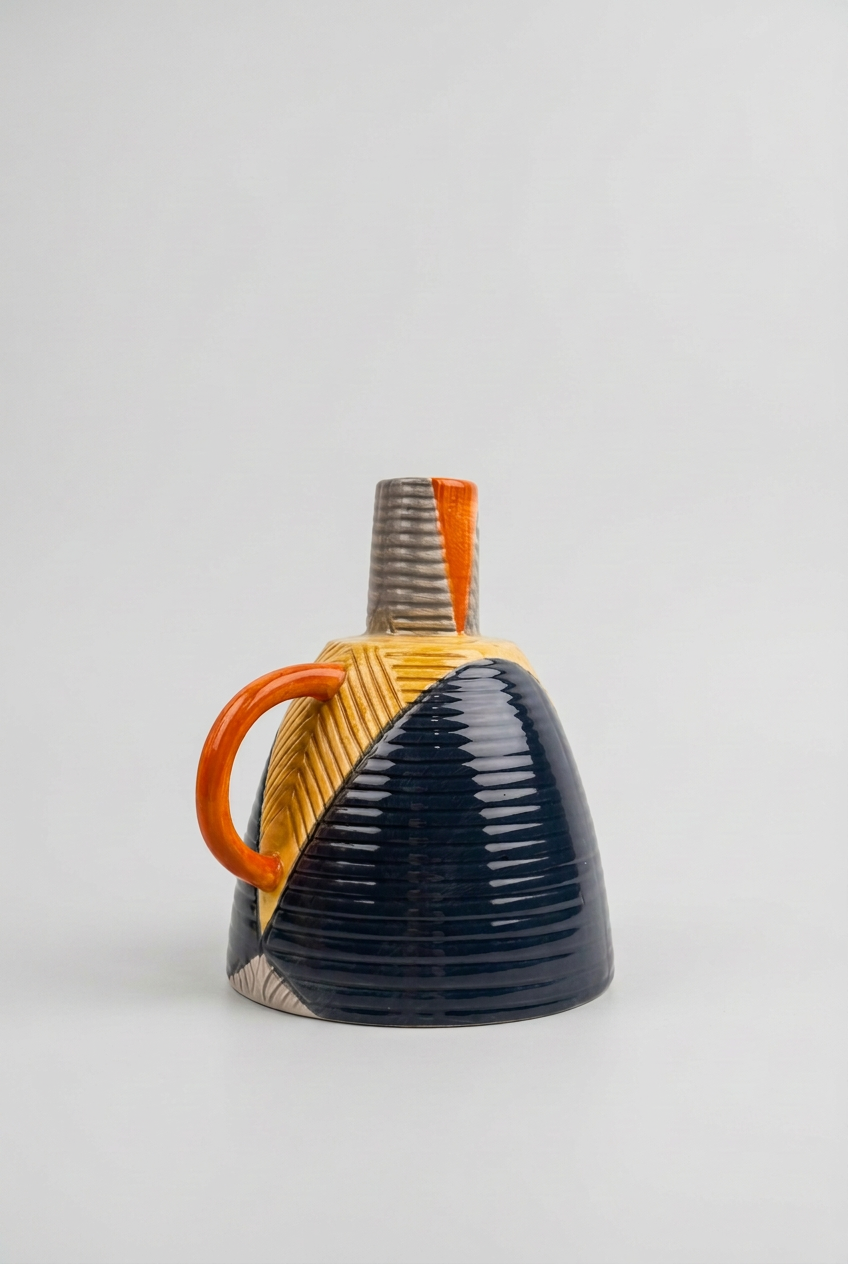 Vase en Céramique traditionnel sculptural unique.