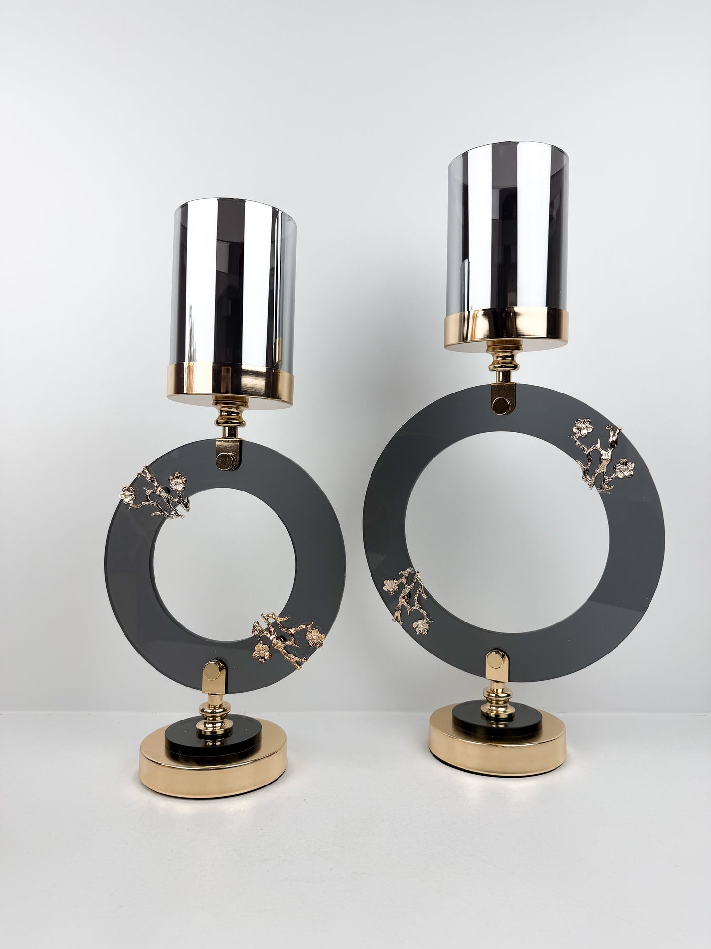 Duo de bougeoirs rond d'une élégance intemporelle