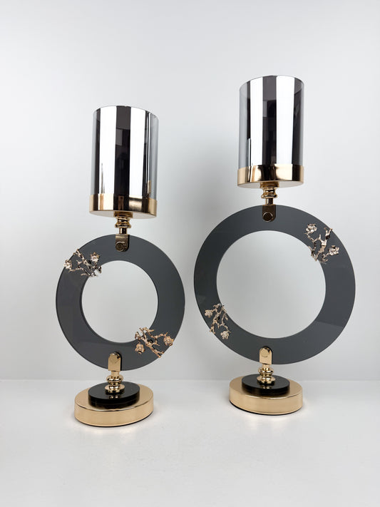 Duo de bougeoirs rond d'une élégance intemporelle