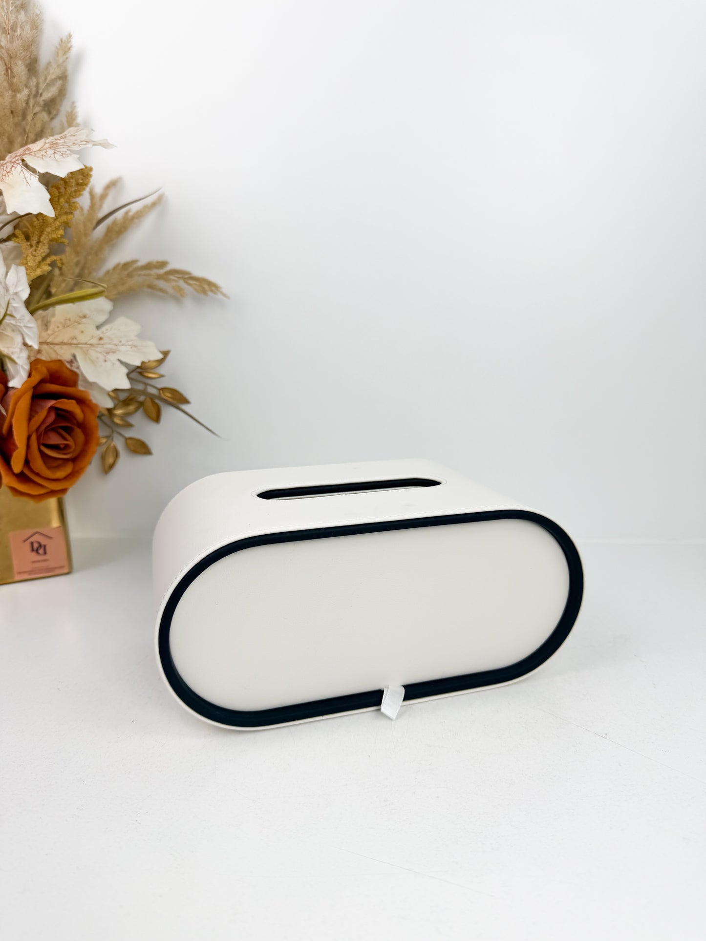 Boîte à mouchoirs au design intemporel blanche