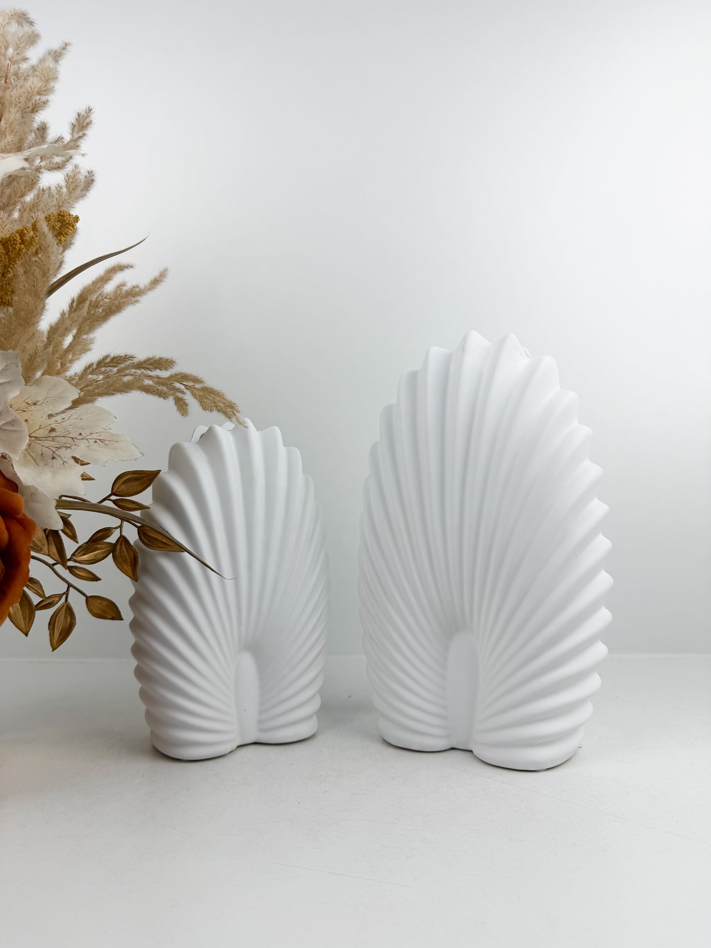 Duo Vases décoratives modernes blanches