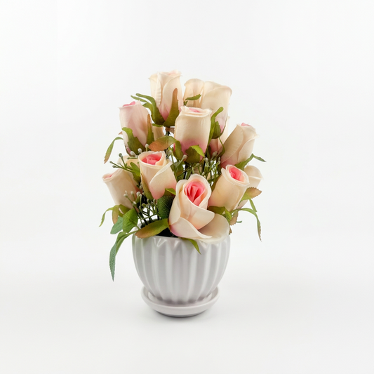 Fleurs artificielles roses d'une élégance intemporelle