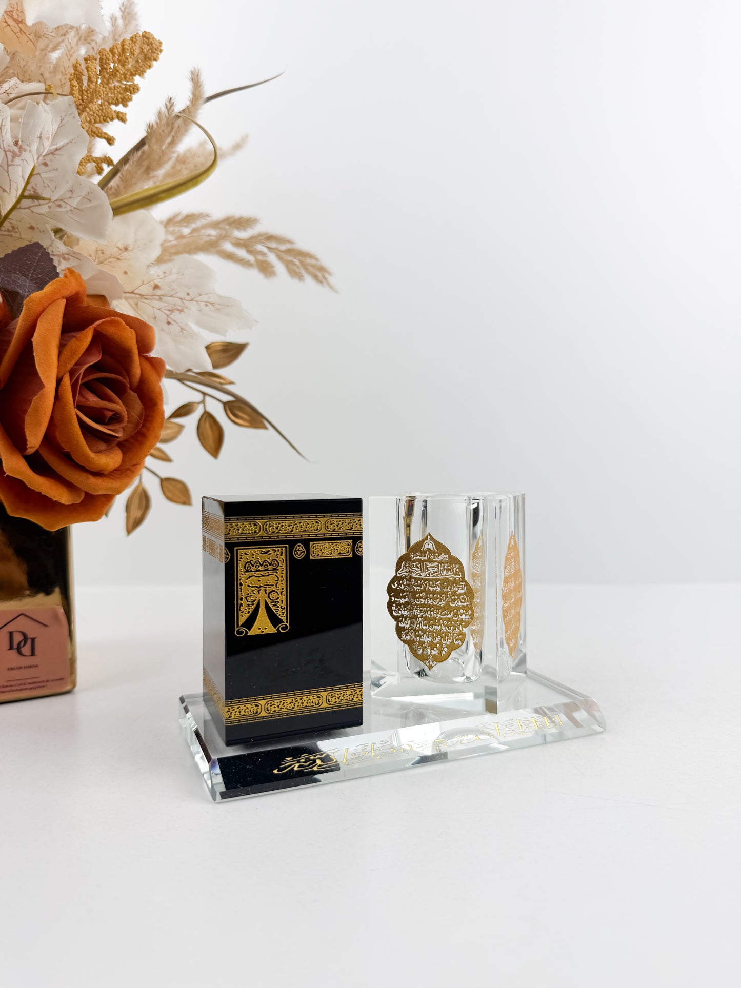 Décor-Modèle Kaaba en cristal et de porte-stylo pour cadeaux