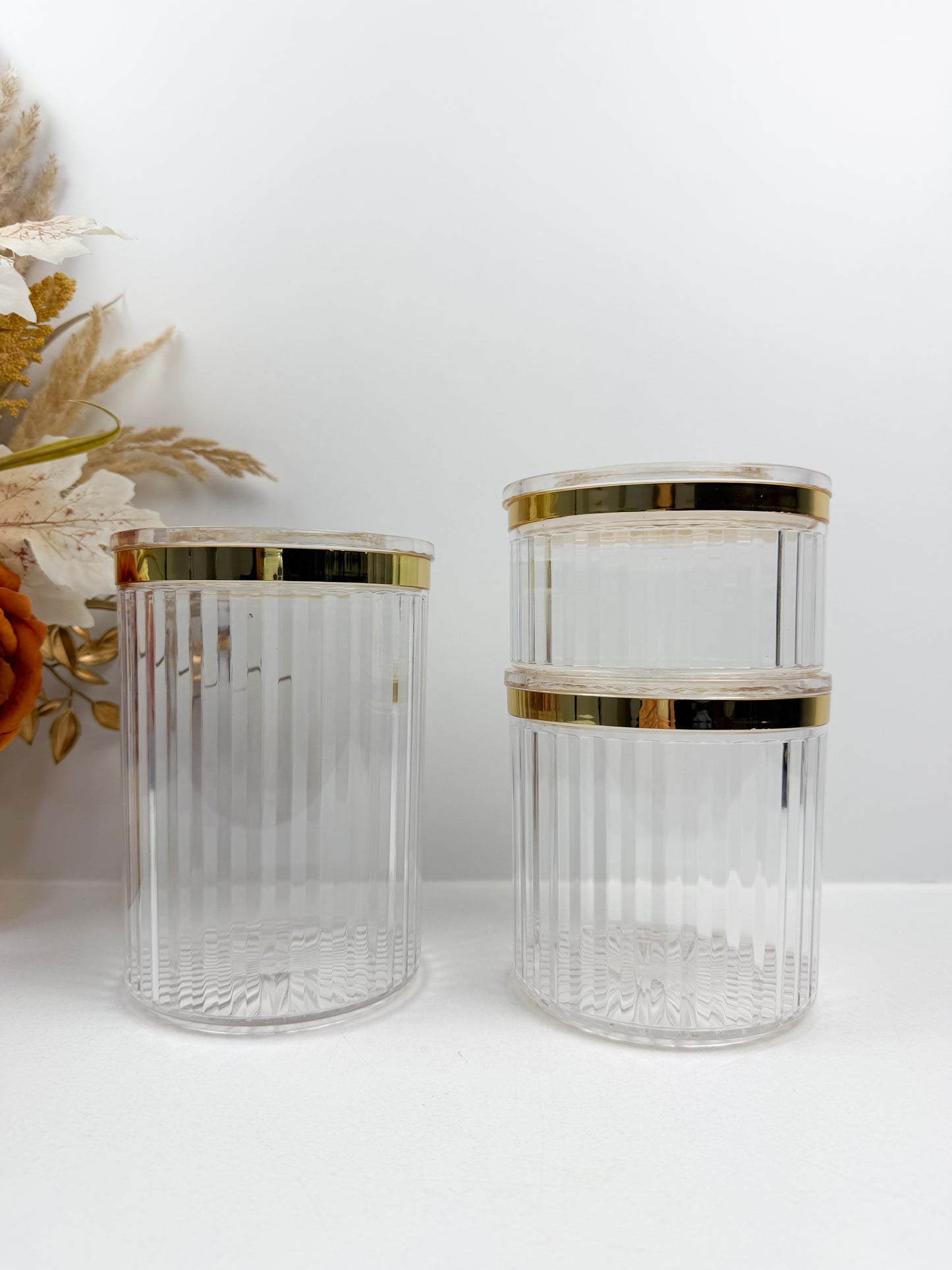 Trio de boîtes hermétiques en plexiglass alimentaire de haute qualité