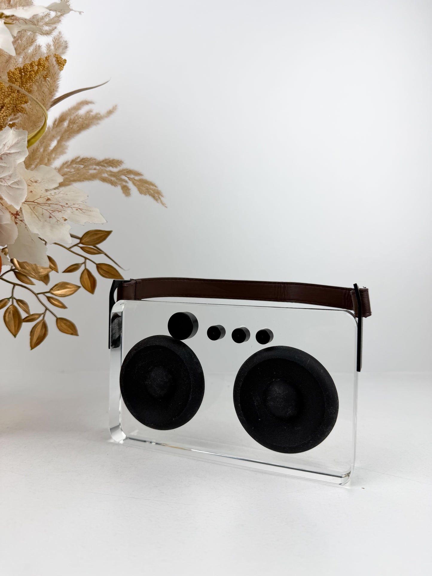 Grand sculpture décorative au design rétro inspirée des radios vintage