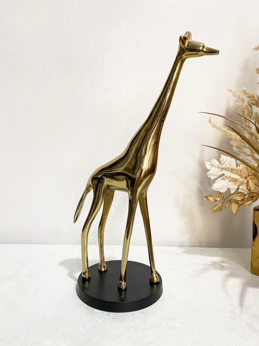 Décor– sculpture girafe en métal