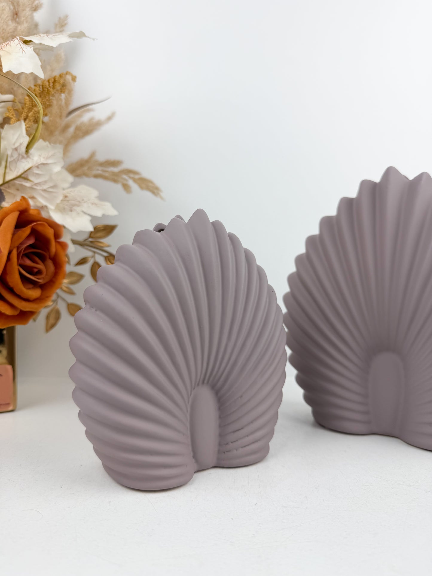 Vase en céramique formes coquillages