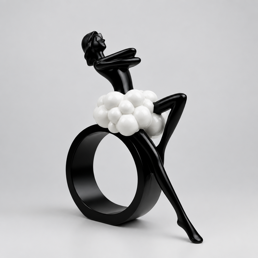 Statuette décorative en résine design de l'équilibre Contemporain.