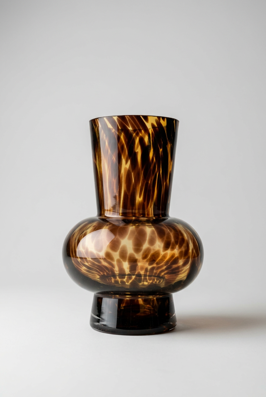 Vase sculptural marron très chic.