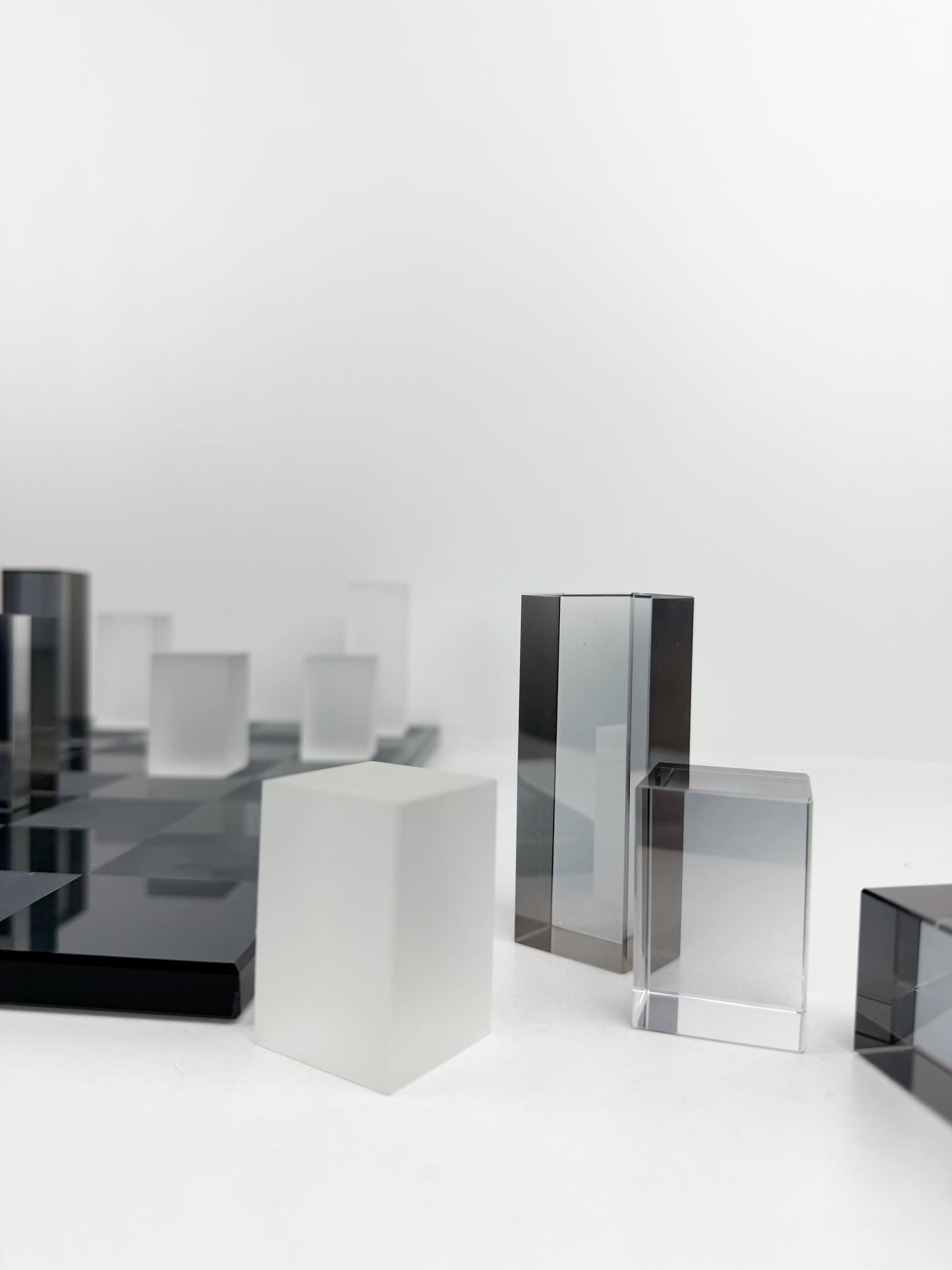 Jeu d'échecs moderne en cristal de haute qualité