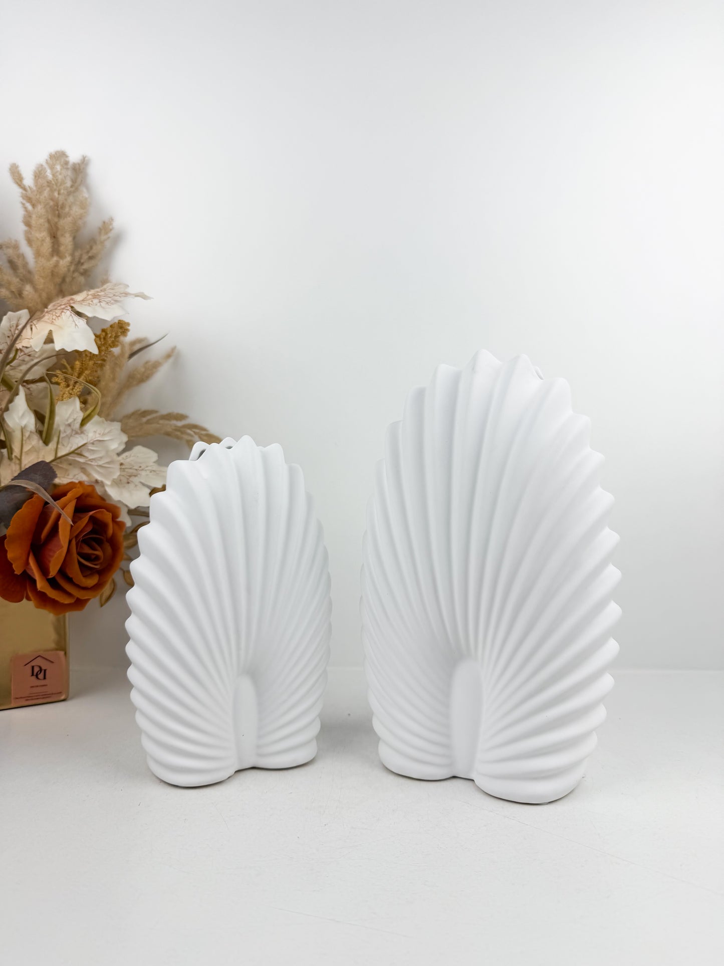 Duo Vases décoratives modernes blanches
