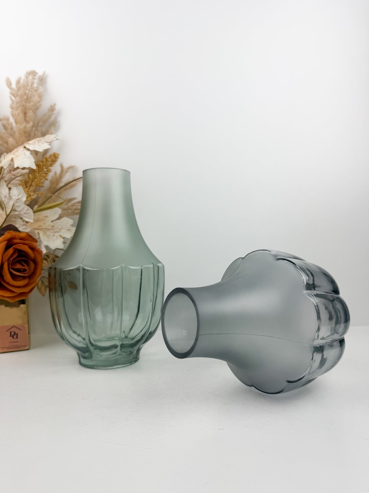Ensemble de deux vases de haute qualité, alliant élégance et transparence,