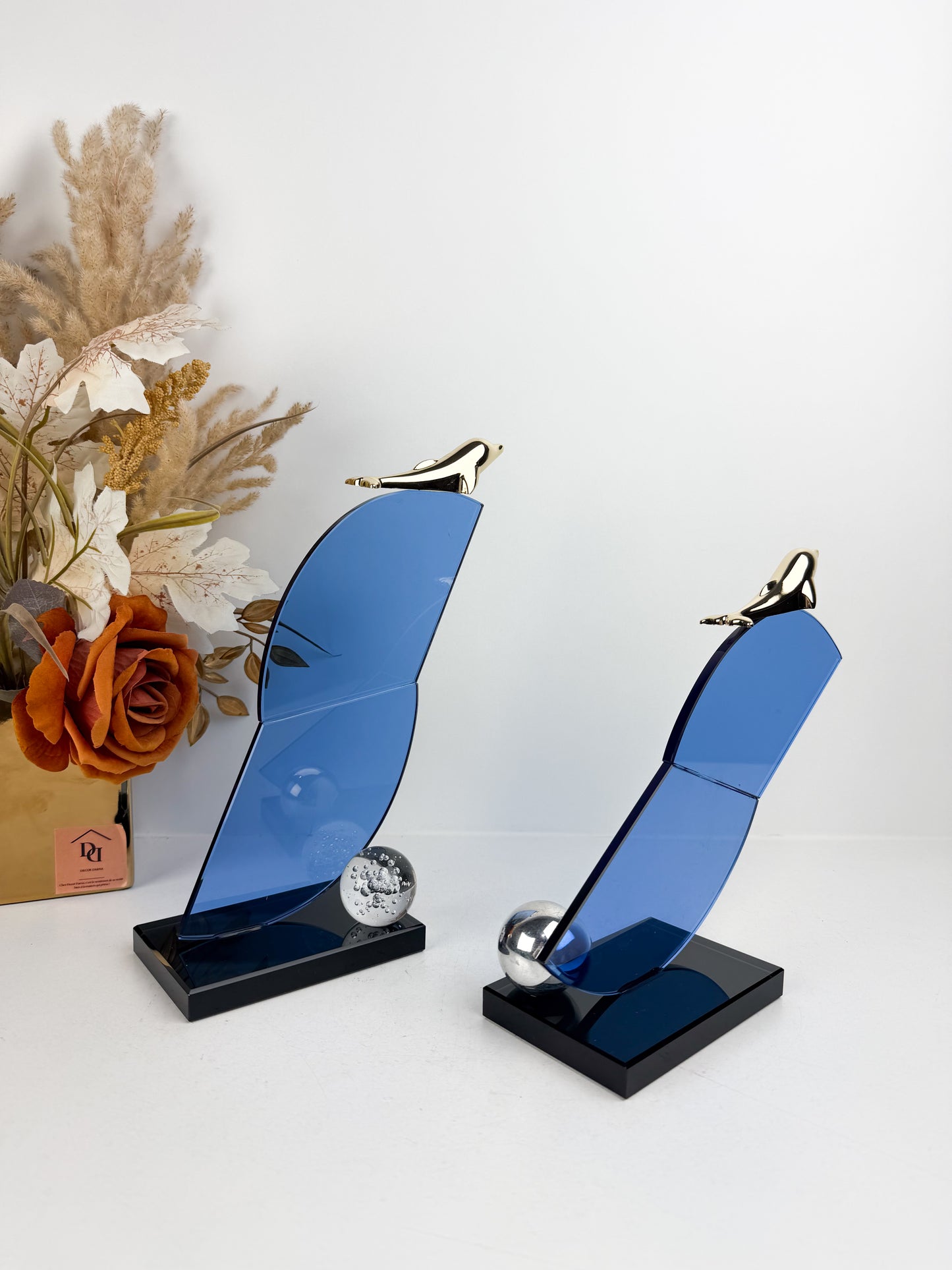 Duo trophée en cristal élégante intemporelle et prestige