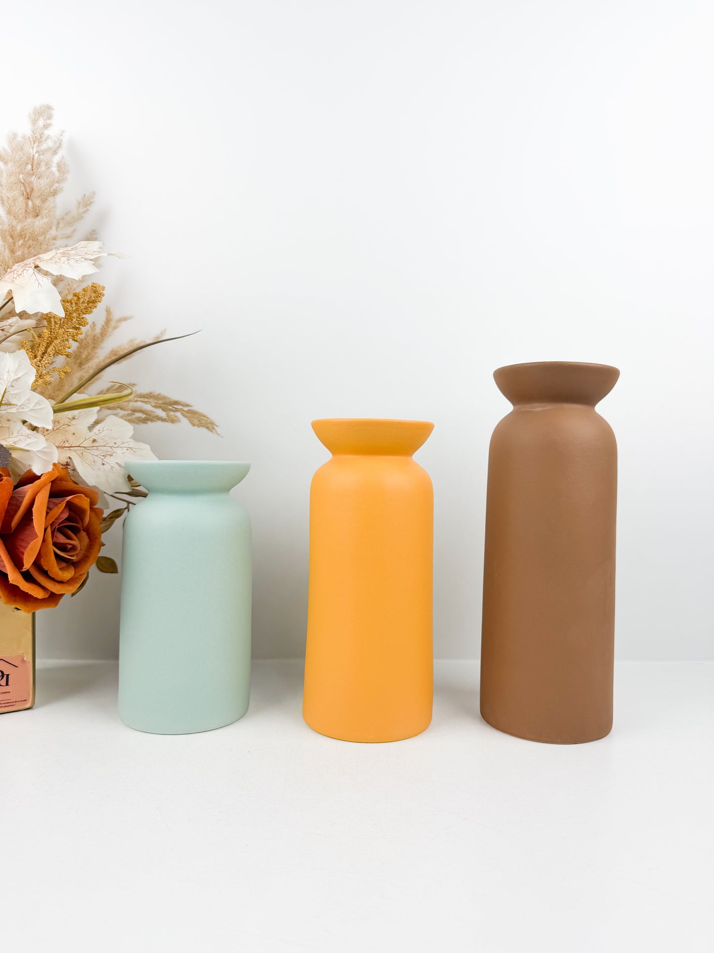 Trio de vases aux teintes chic et minimalistes en céramique
