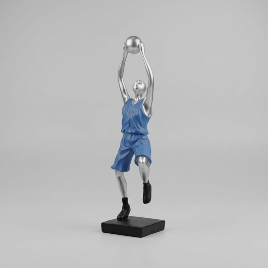 Figurine décorative d'un joueur de basketball élégant et moderne.