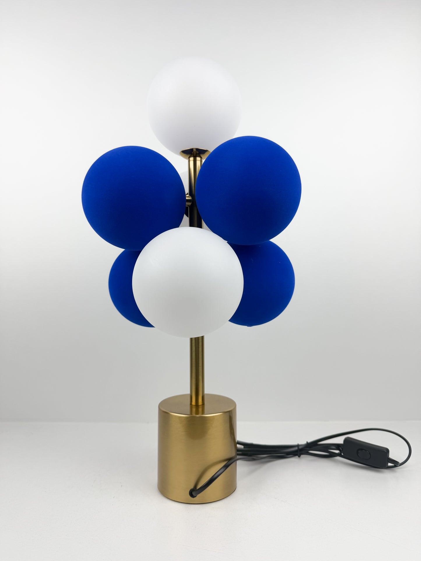 Lampe singulière aux multiples sphères Bleues