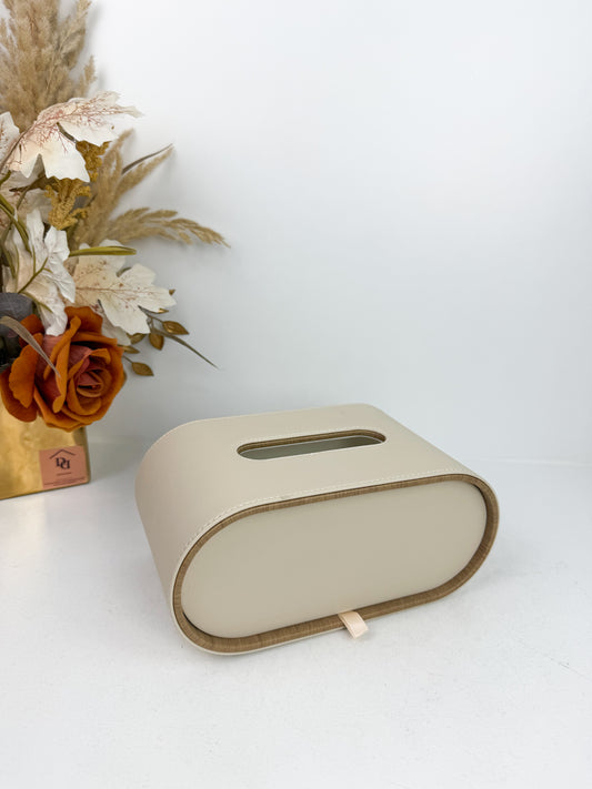 Boîte à mouchoirs élégante beige