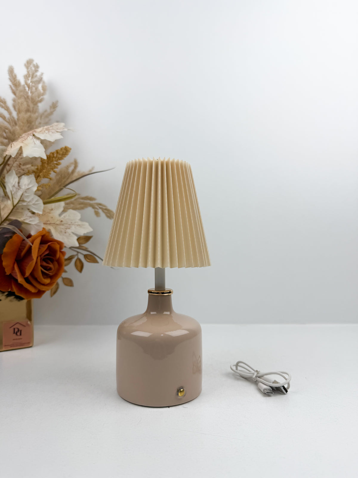 Lampe à Poser Sans Fil Rechargeable de pied céramique.