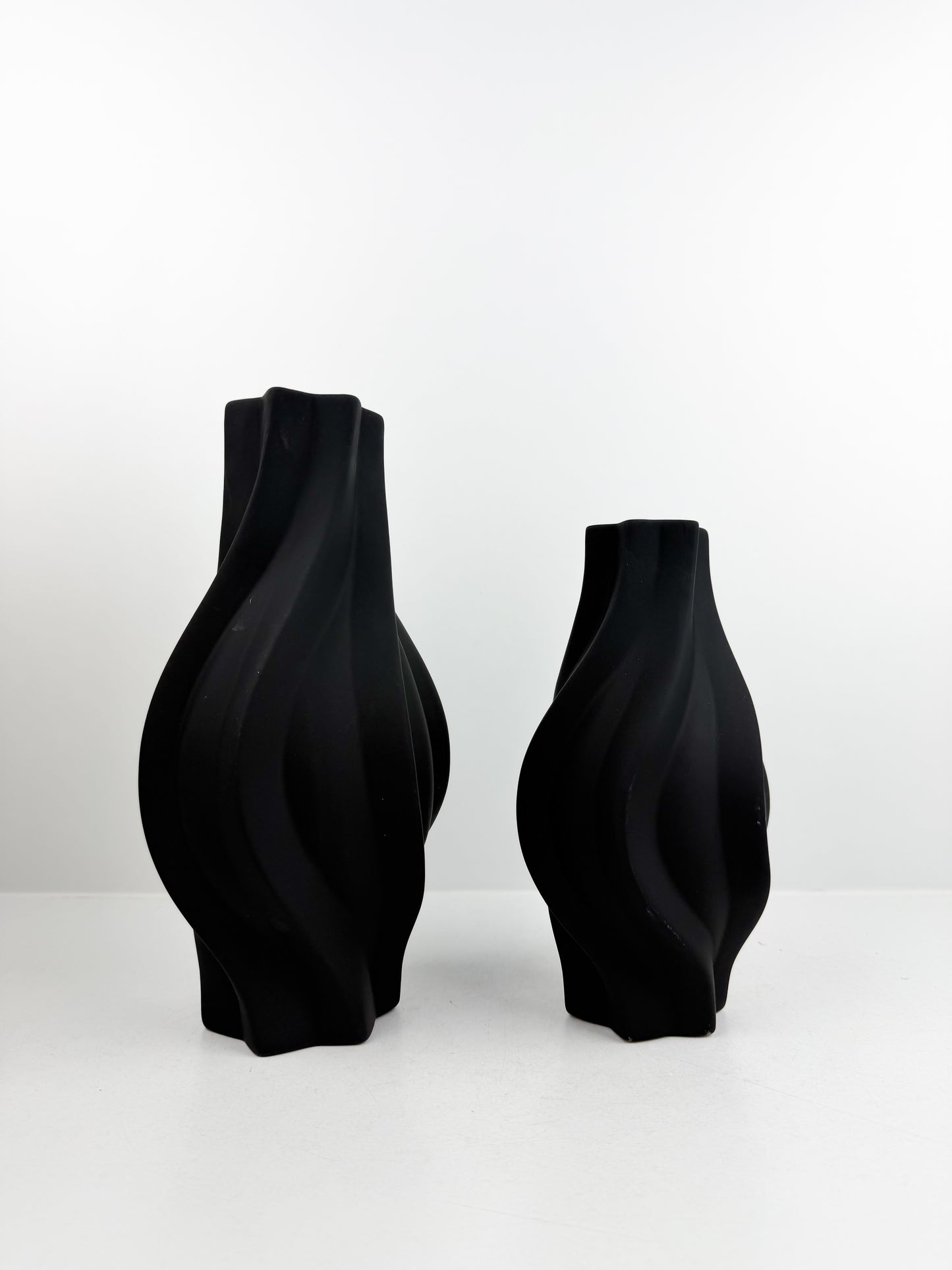 Duo Vase en céramique noir au design luxe et chic