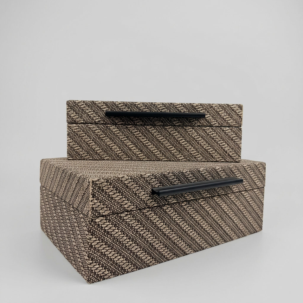 Deux Boîtes de rangement décoratives haut de gamme.