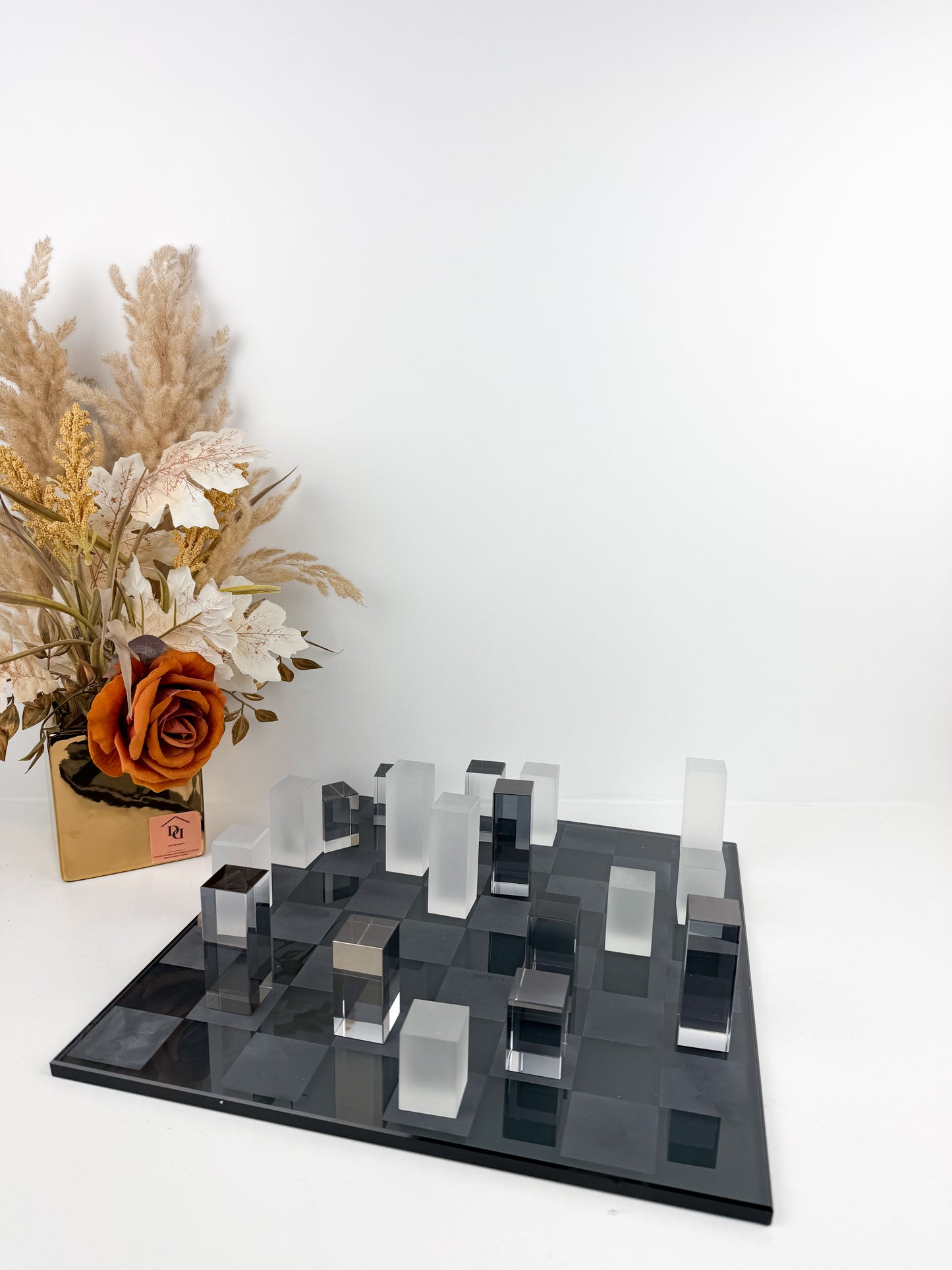 Jeu d'échecs moderne en cristal de haute qualité