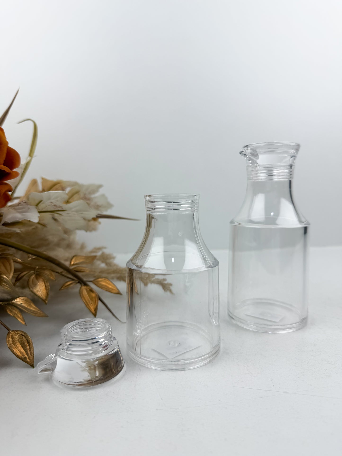 Ensemble de deux huilières en acrylique luxe, conçues pour sublimer votre cuisine