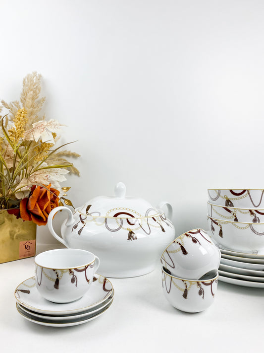 Service de table arabesque royal du luxe -38 pièces