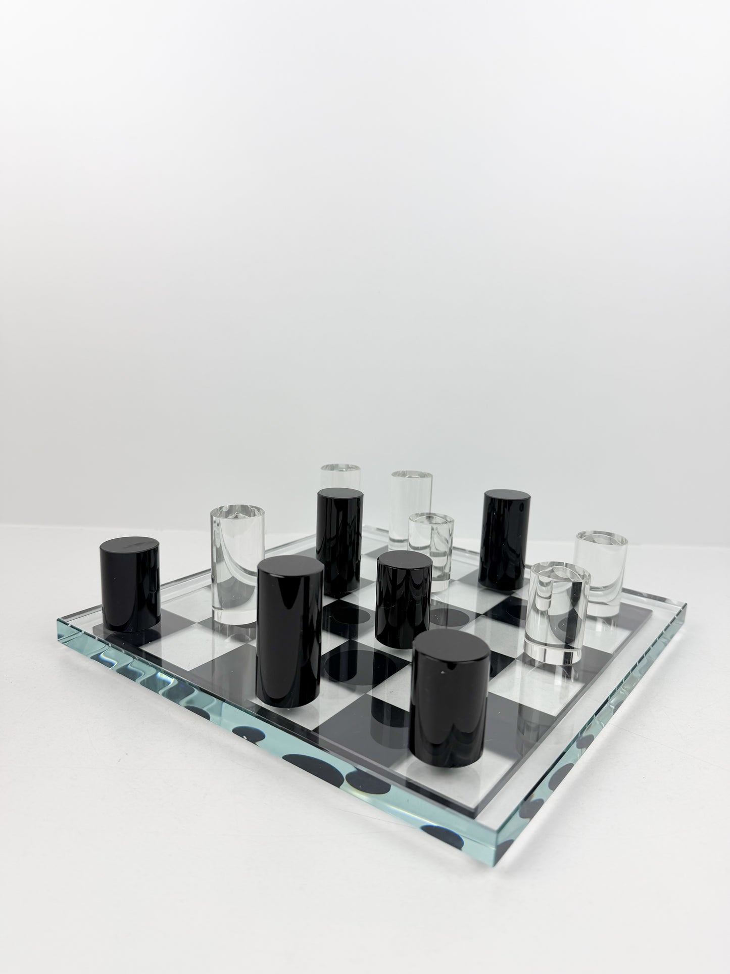 Jeu d'échecs de luxe en cristal élégant