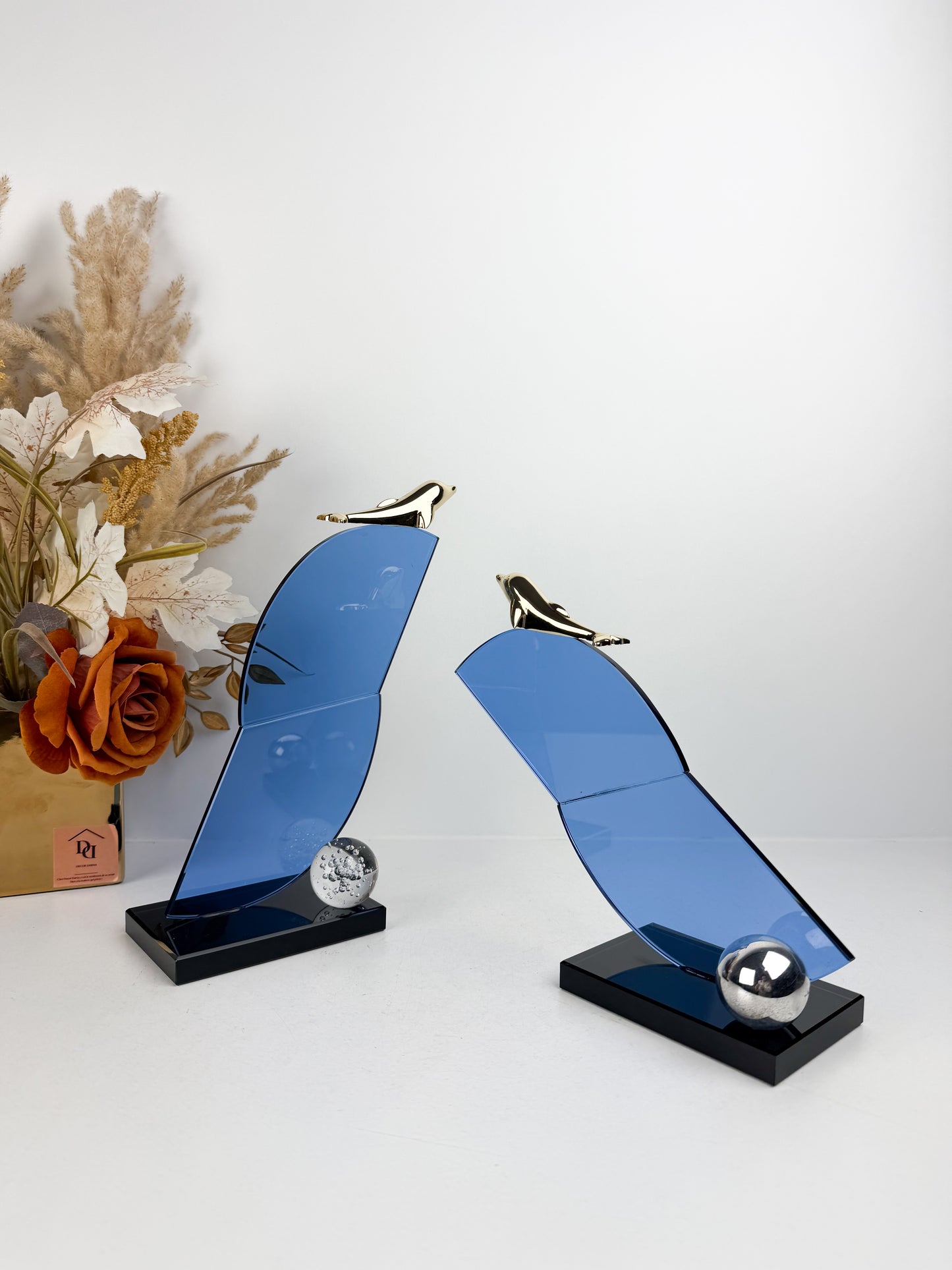 Duo trophée en cristal élégante intemporelle et prestige