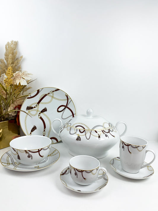 Service de table arabesque royal du luxe -38 pièces