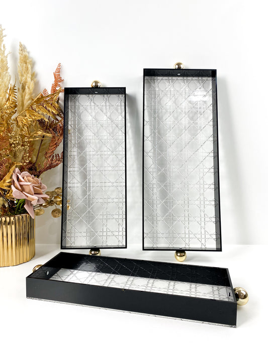 Set 3 Plateaux en plexiglass