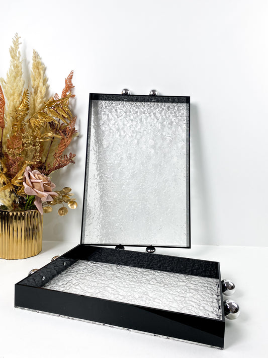 Set 2 plateaux en plexiglass