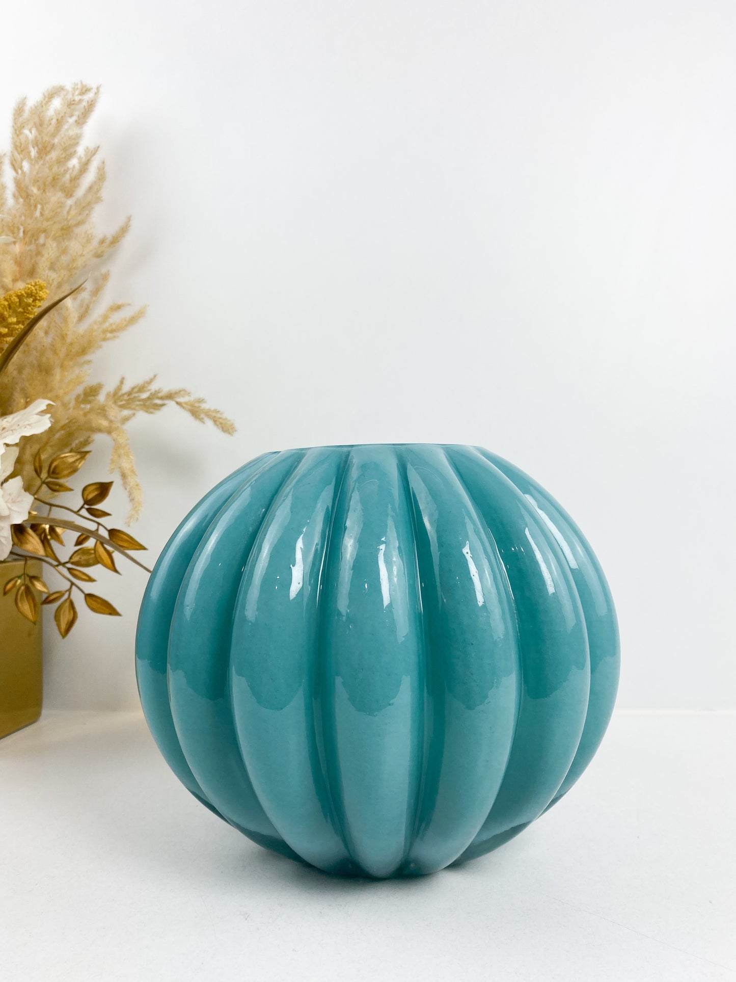 Vase à fleurs en céramique, pot de fleurs -turquois