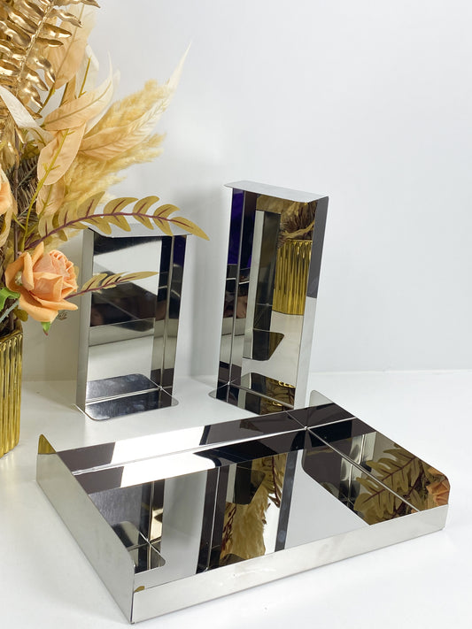 Plateau rectangulaire en acier inoxydable
