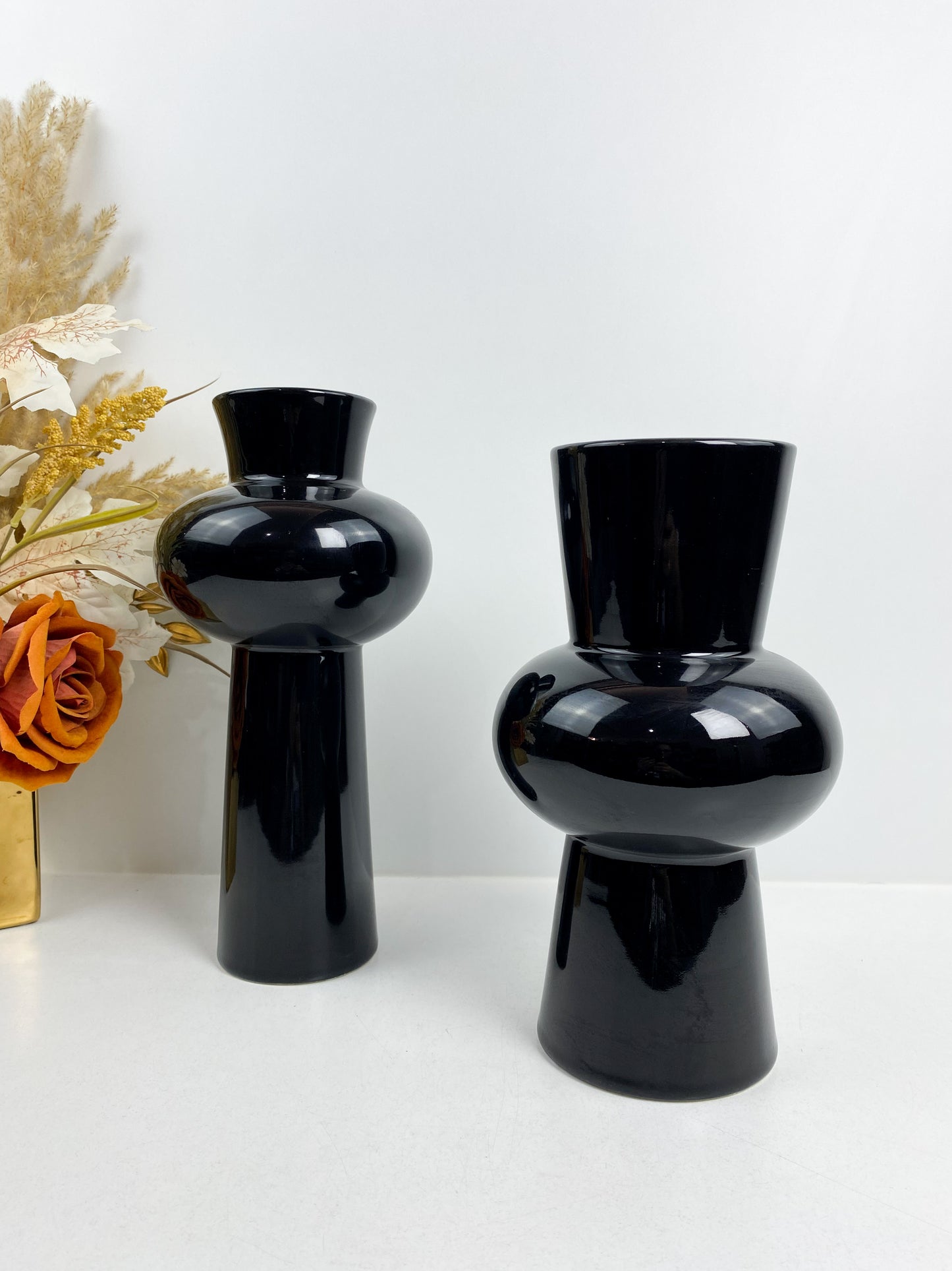 Vase à fleurs en céramique , vases décoratifs modernes pour la maison, bouteille de plantes, ornement de bureau chic