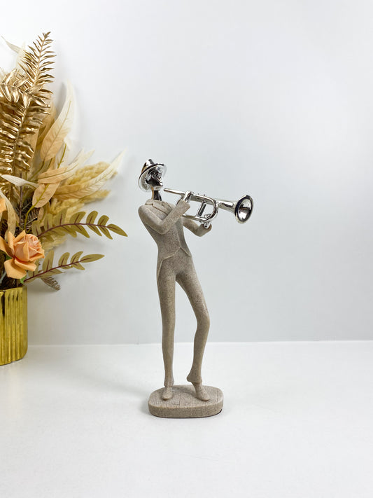 Figurine de Trompettiste Élégant ,décoration musicale exquise