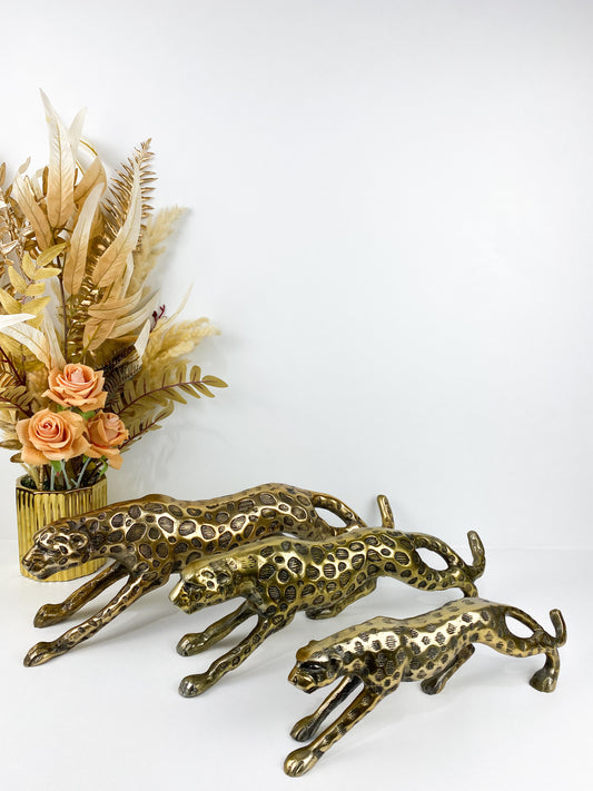 Tigre Déco-Statue panthère cuivre