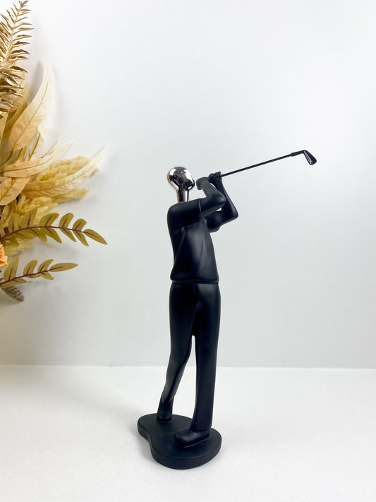 Statuette golfeur en résine moderne